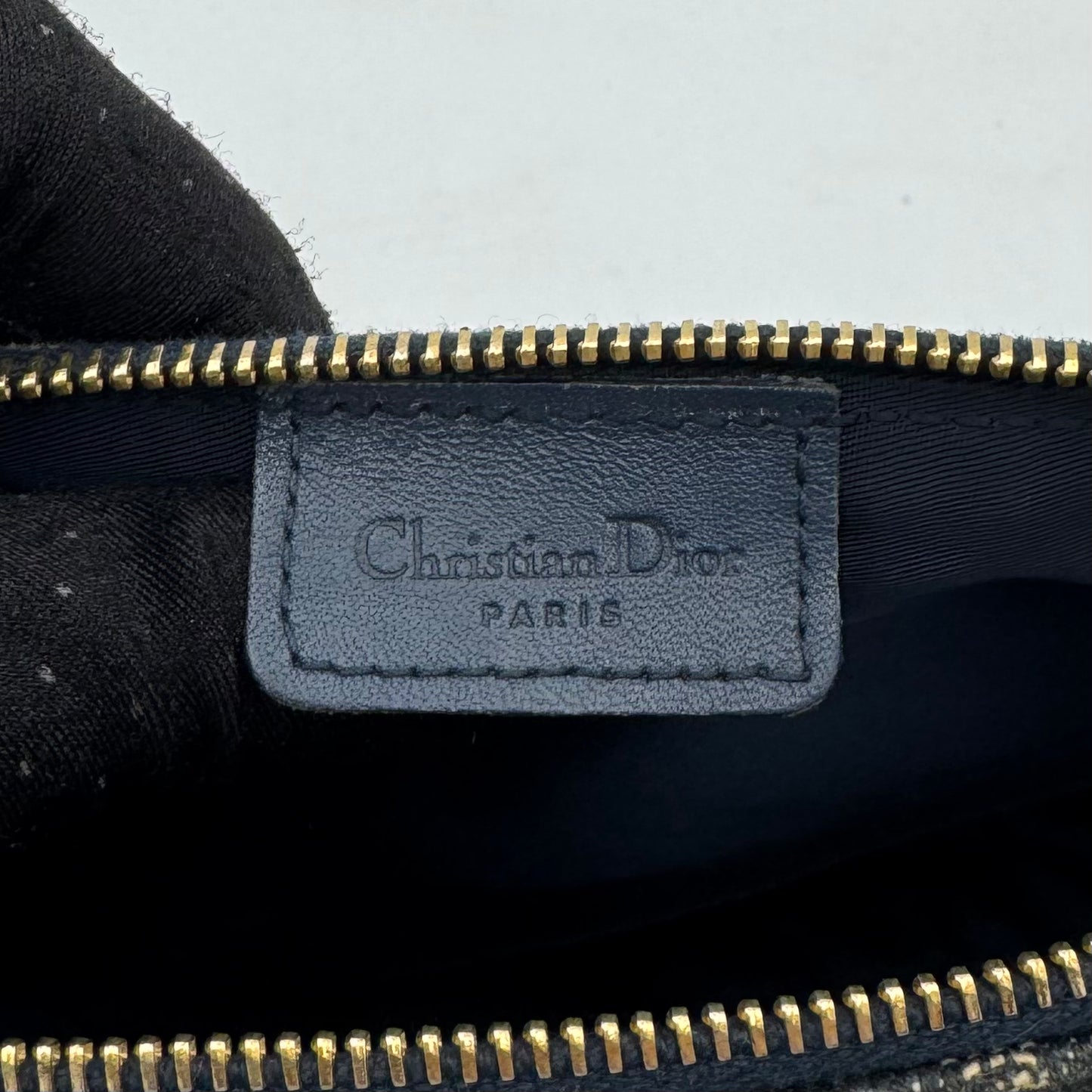 Christian Dior Blue Monogram Mini Saddle Pochette