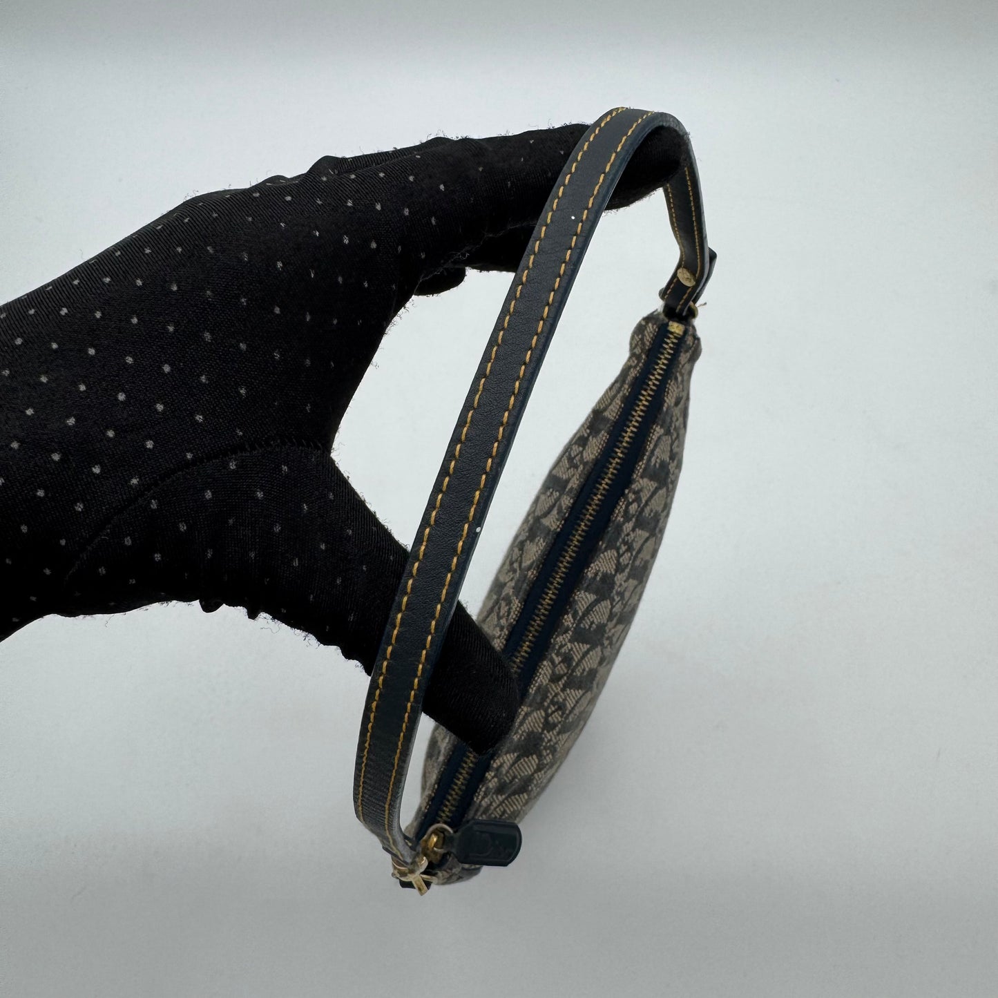 Christian Dior Blue Monogram Mini Saddle Pochette