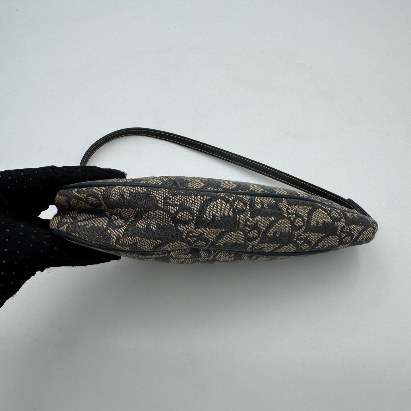 Christian Dior Blue Monogram Mini Saddle Pochette