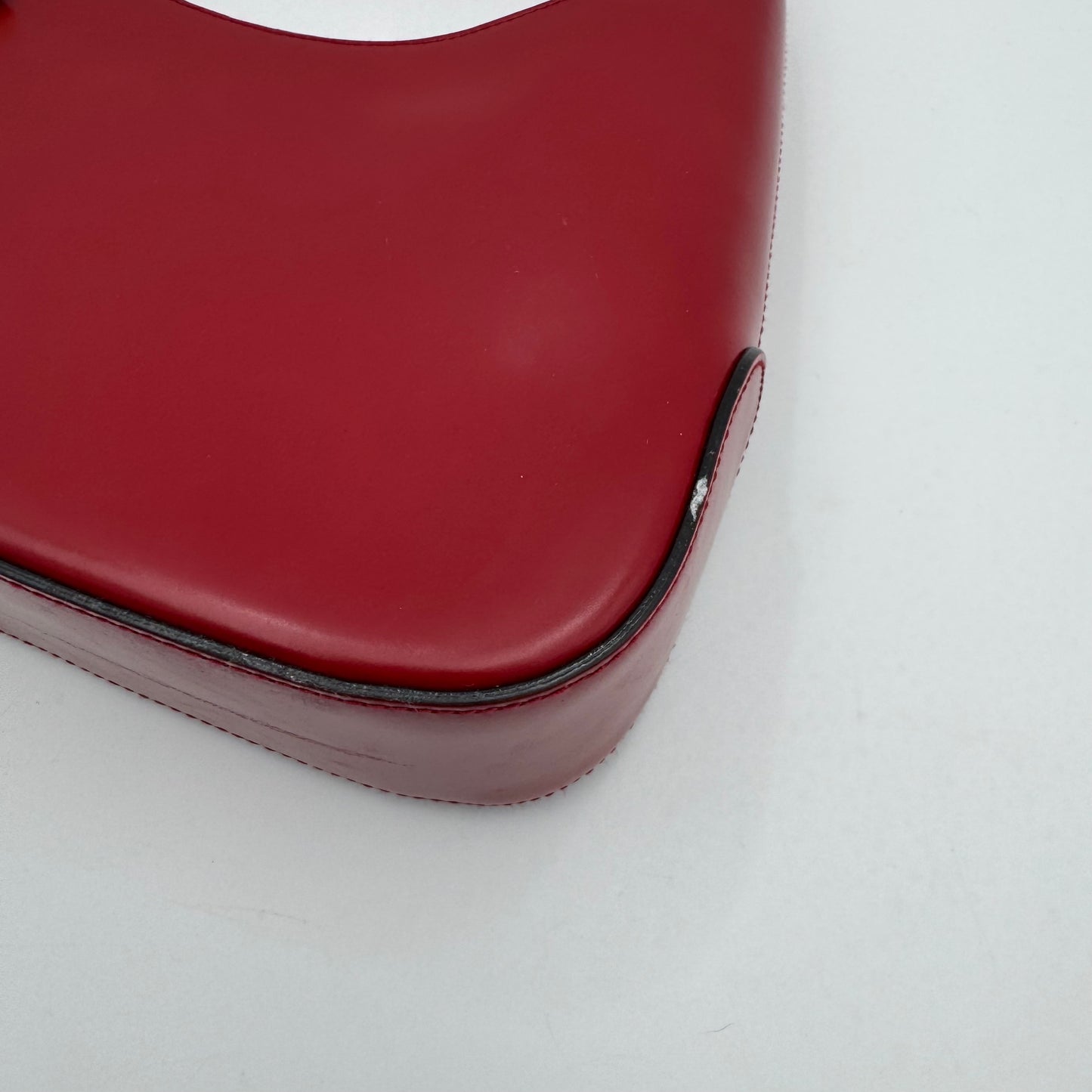 Salvatore Ferragamo Red Leather Gancini Hobo Shoulder Bag GHW