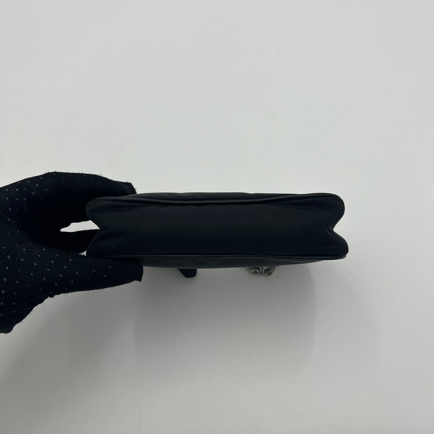 Prada Black Nylon Mini Hobo Bag