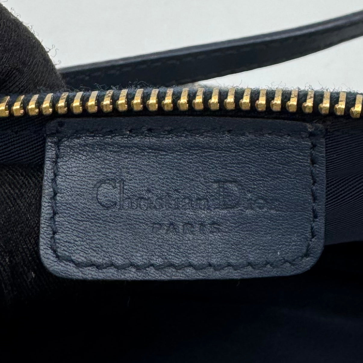 Christrian Dior Blue Monogram Canvas Mini Saddle Pochette