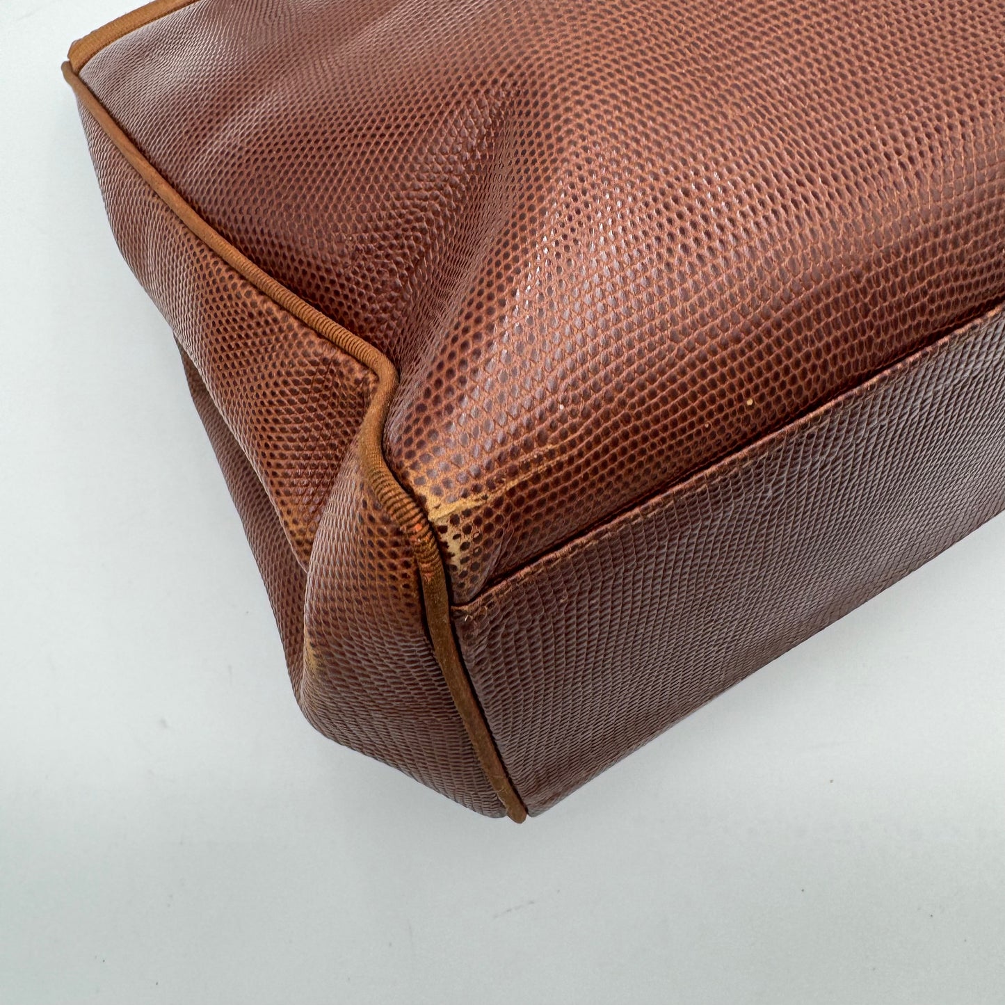 Salvatore Ferragamo Brown Vara Bow Tote Bag