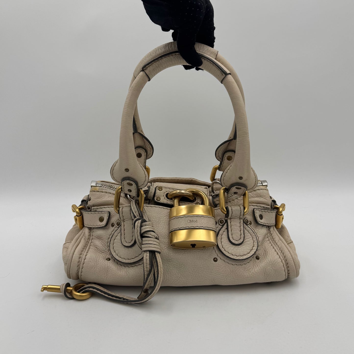 Chloe White Leather Mini Paddington