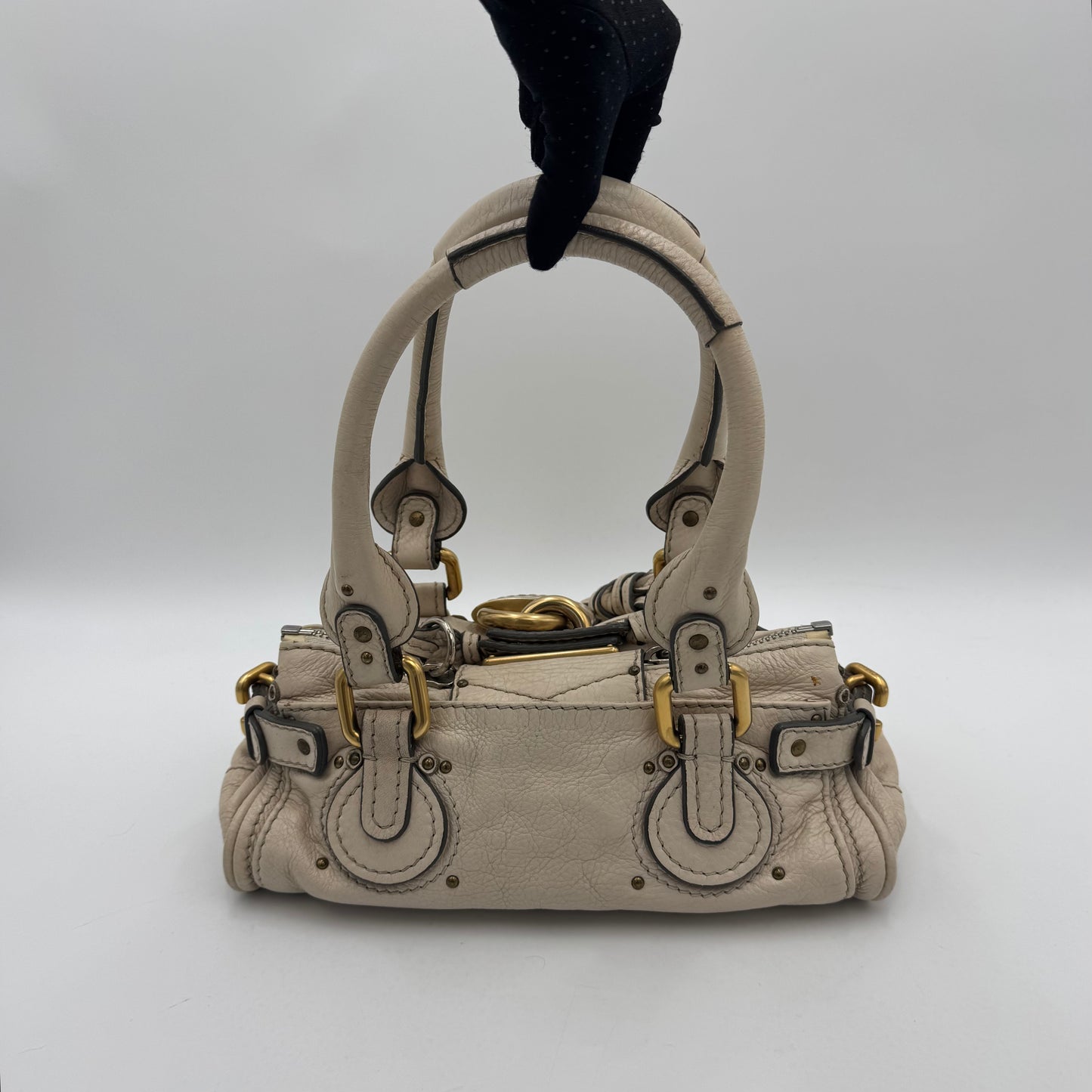 Chloe White Leather Mini Paddington