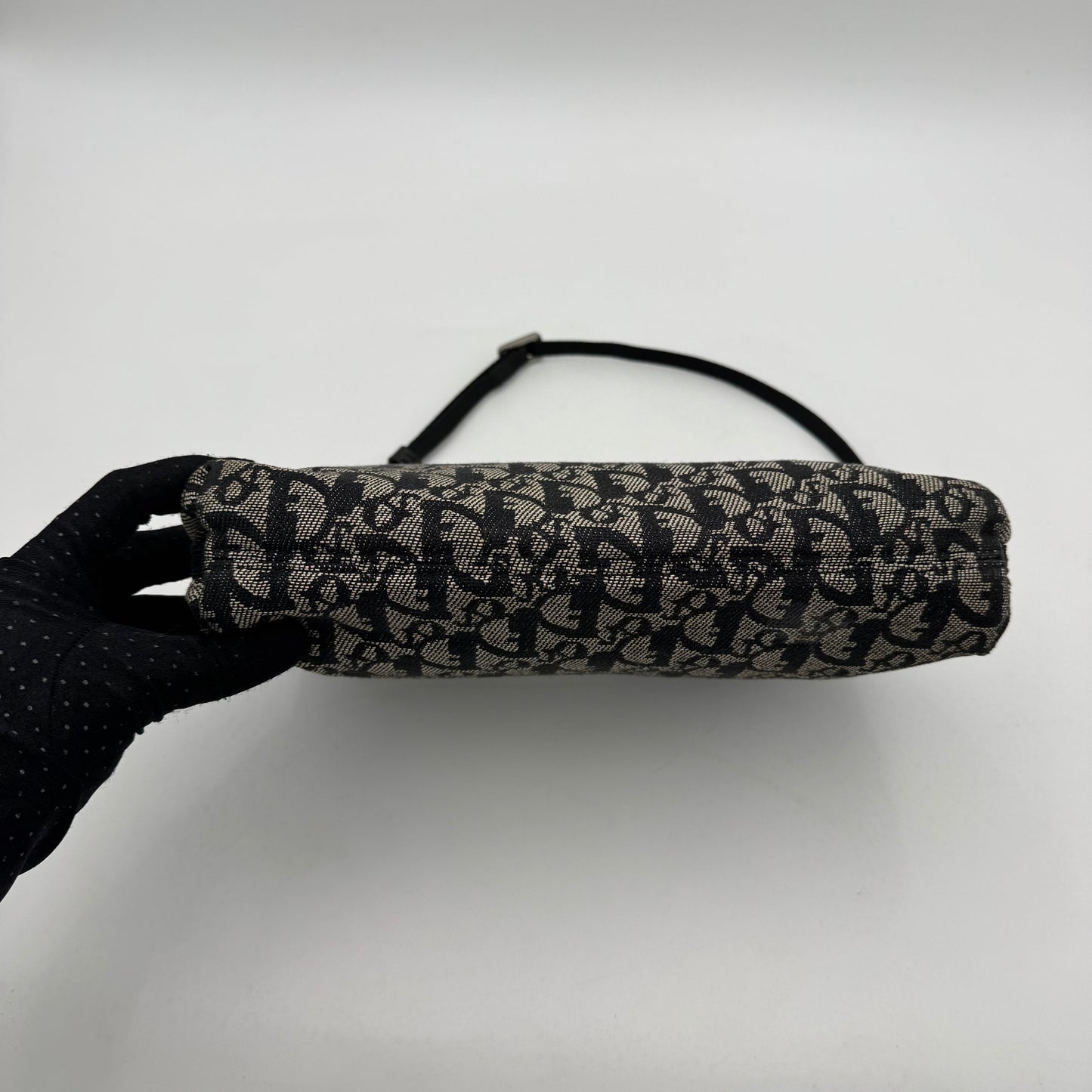 Christian Dior Black Oblique Canvas Hobo Pochette