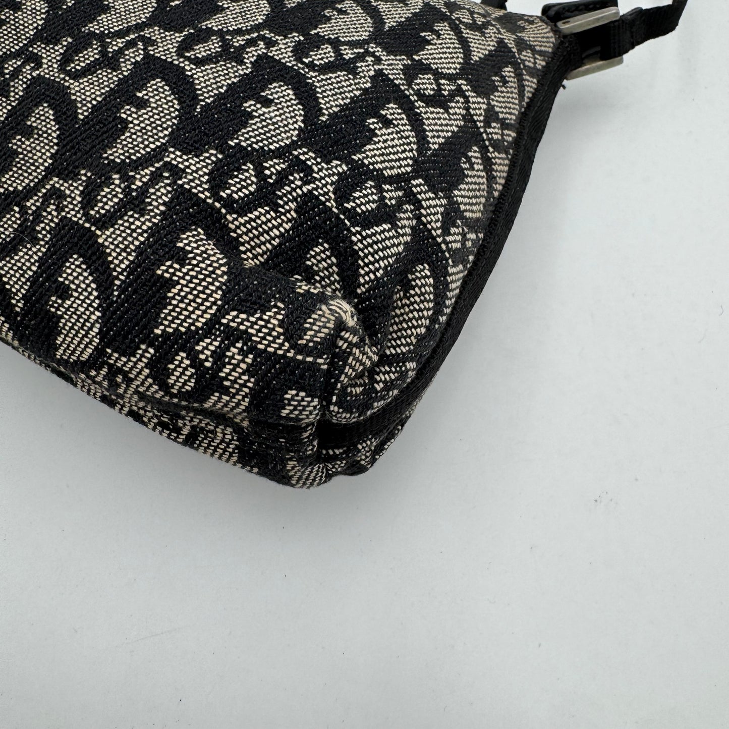 Christian Dior Black Oblique Canvas Hobo Pochette