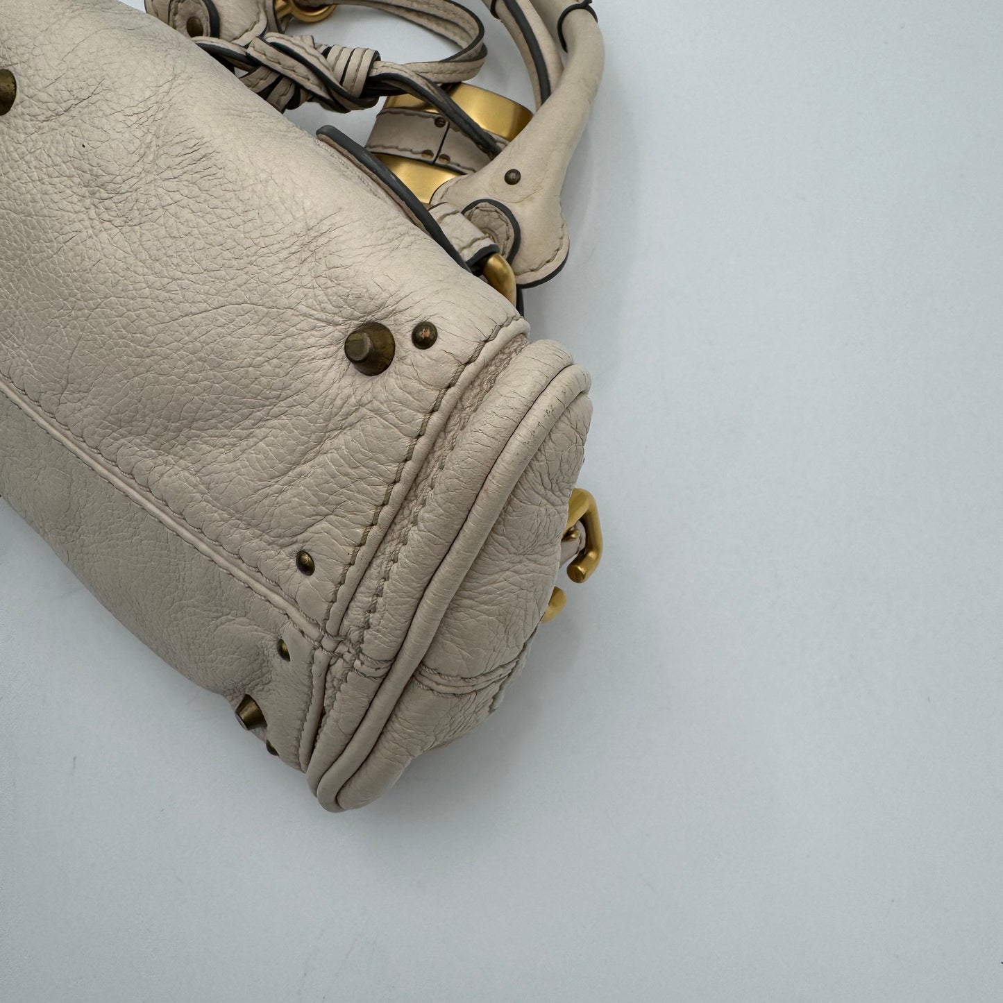 Chloe White Leather Mini Paddington