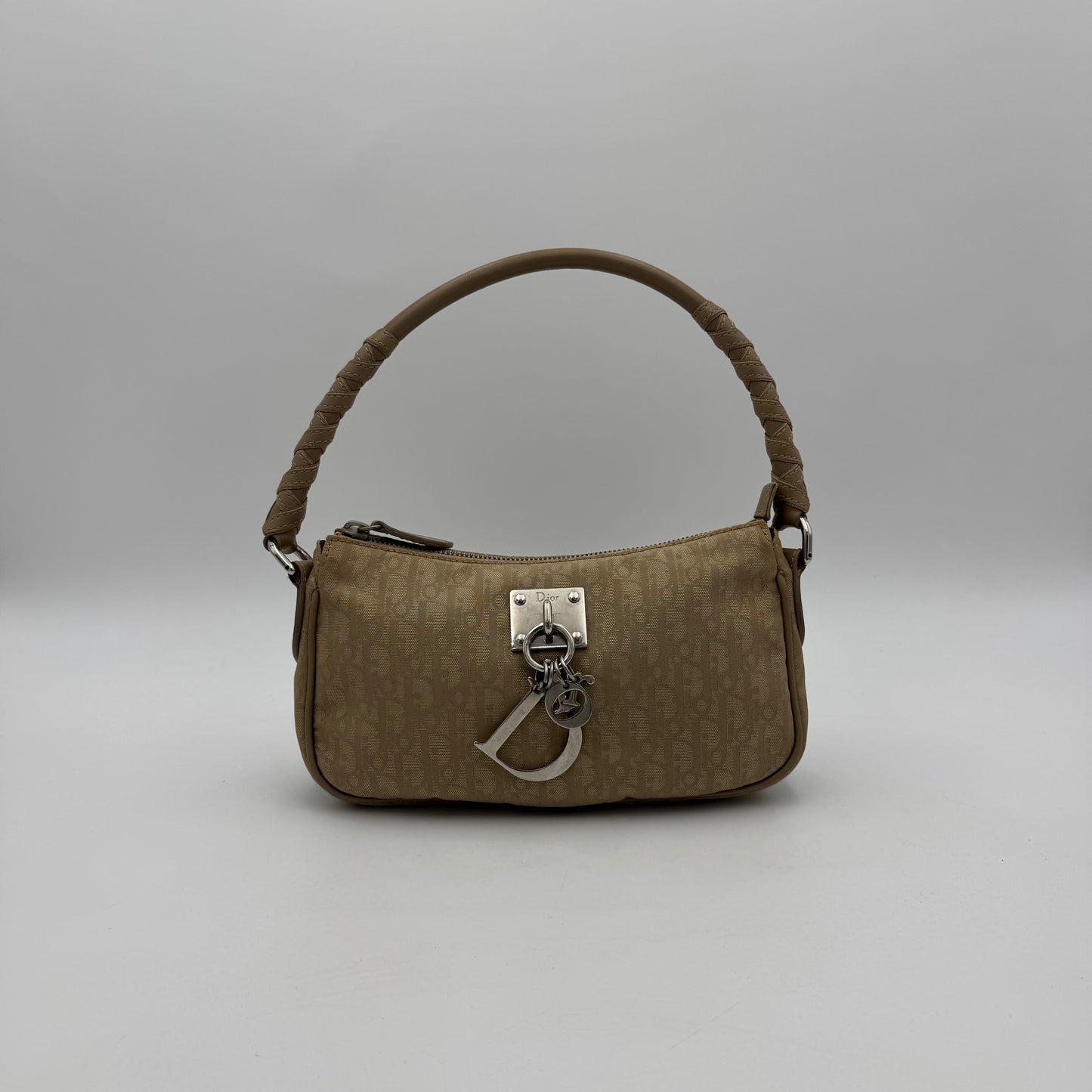 Christian Dior Beige Trotter Lovely Diorissimo Charm Shoulder