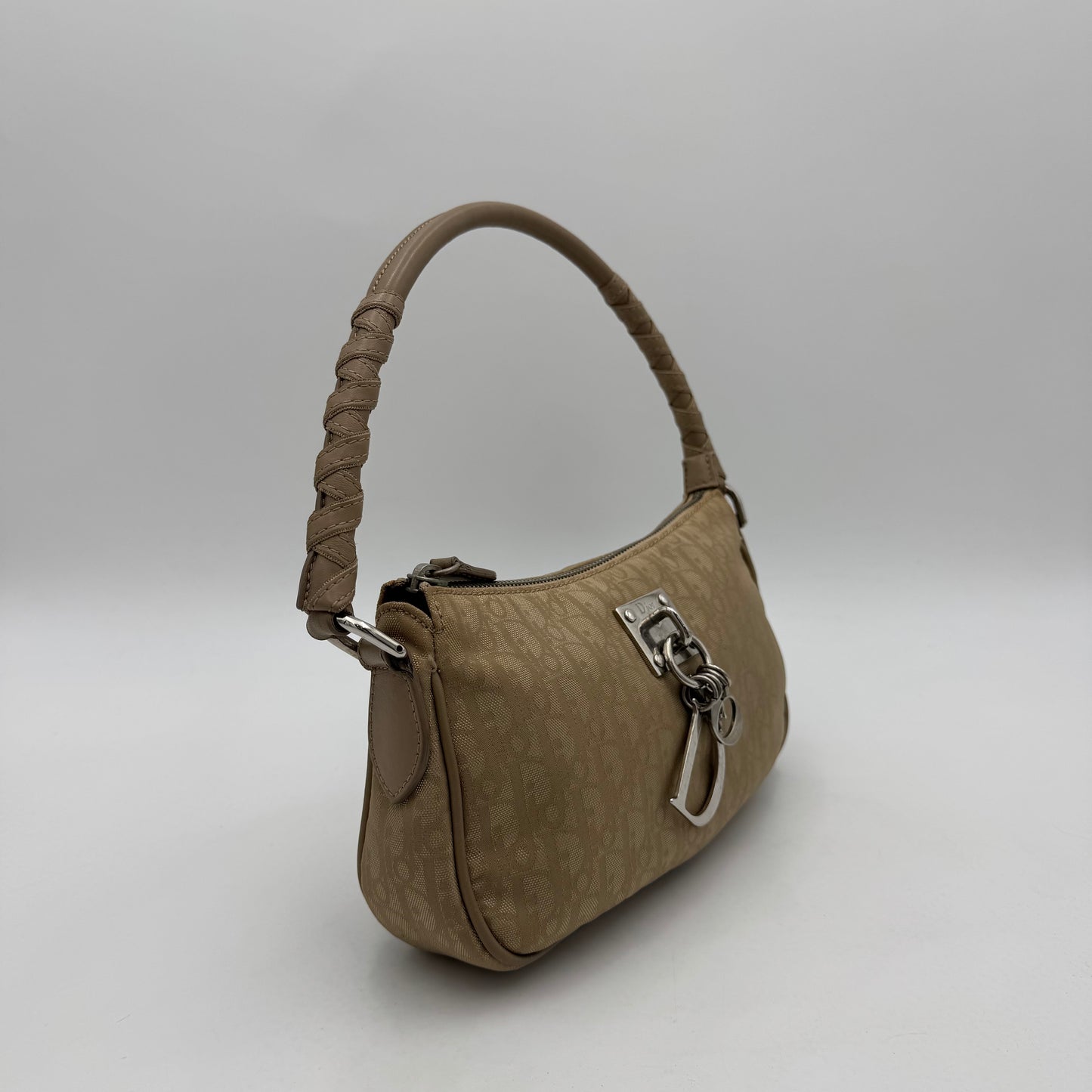 Christian Dior Beige Trotter Lovely Diorissimo Charm Shoulder