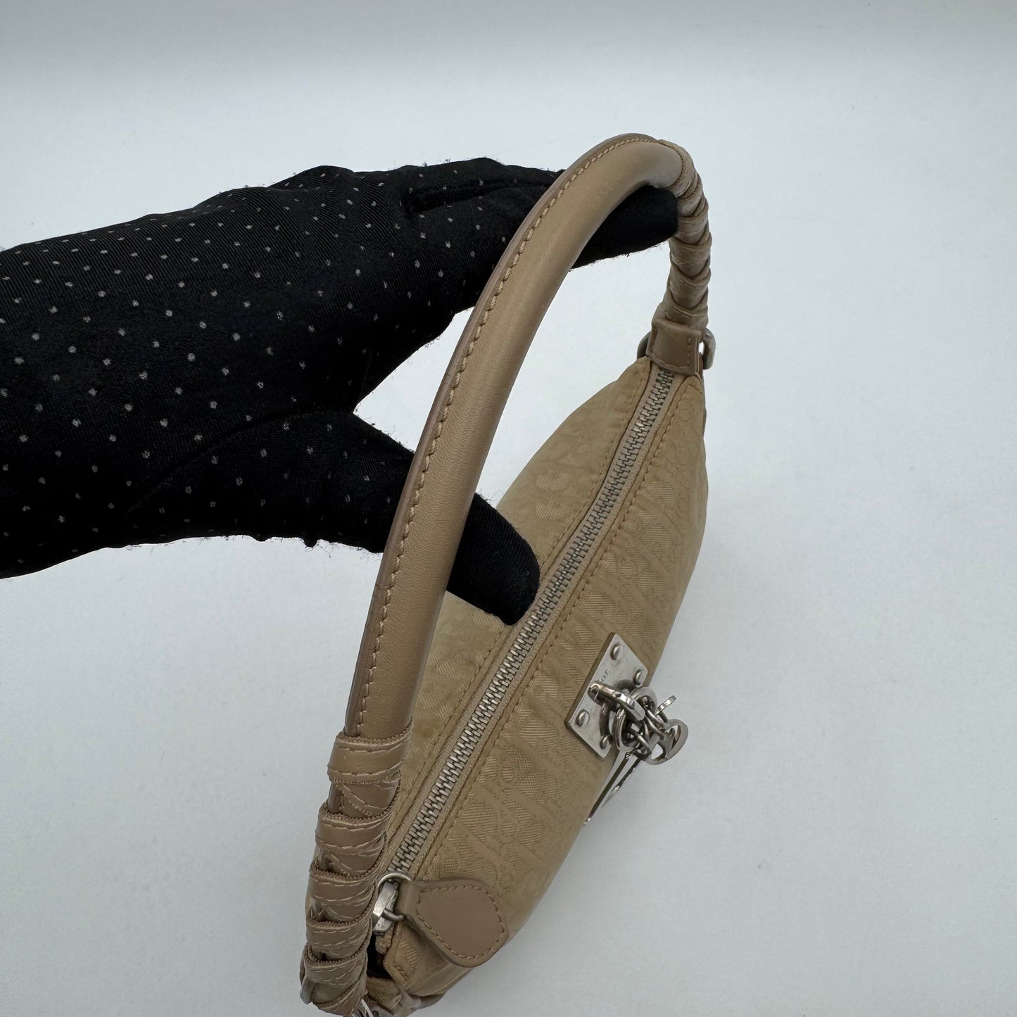 Christian Dior Beige Trotter Lovely Diorissimo Charm Shoulder