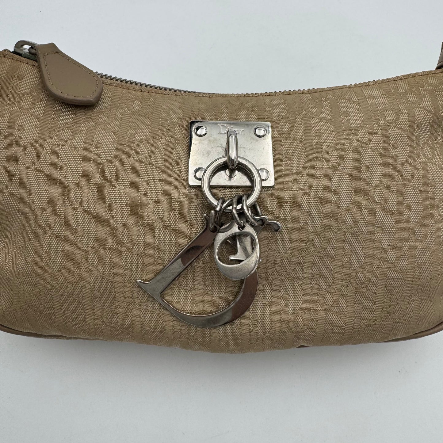 Christian Dior Beige Trotter Lovely Diorissimo Charm Shoulder