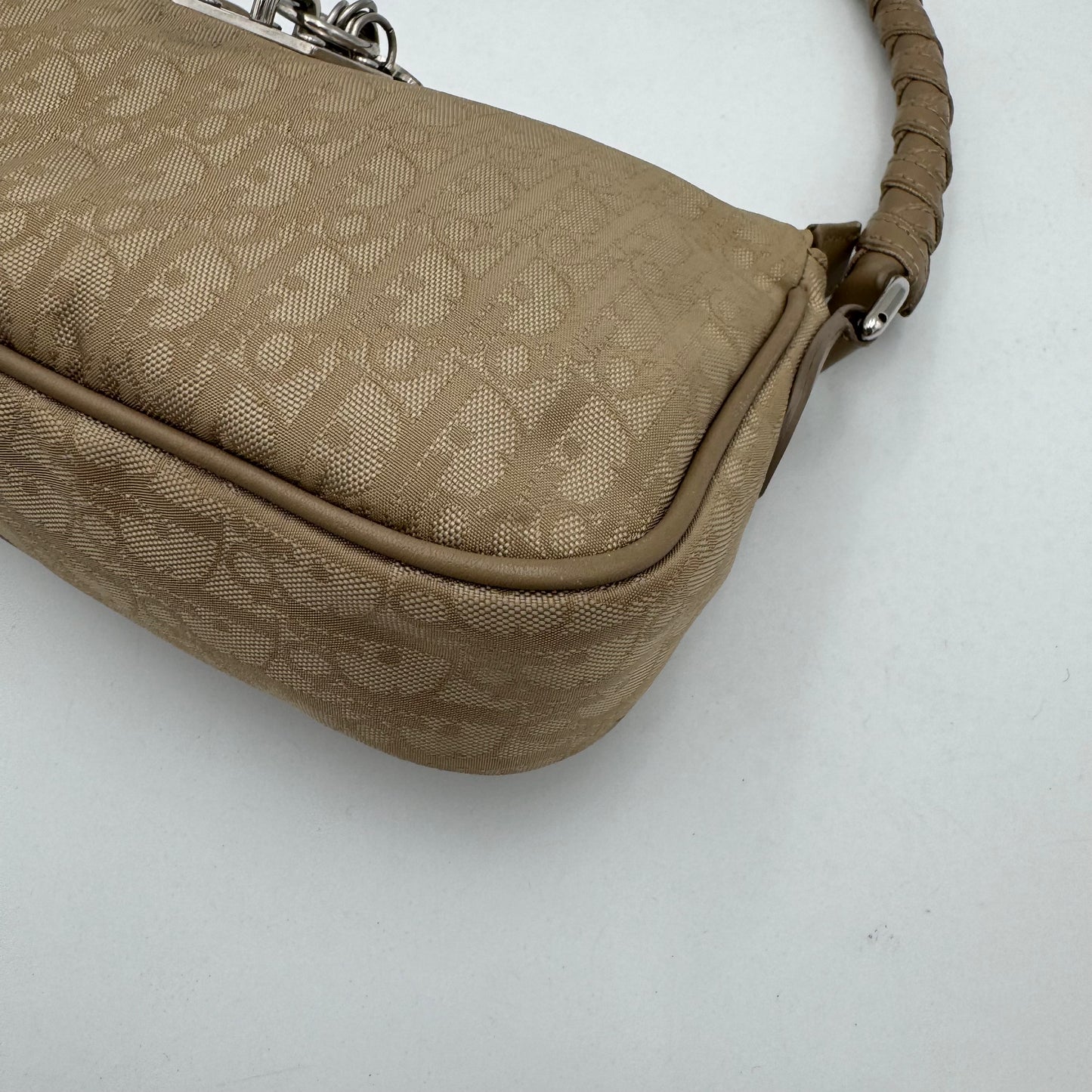 Christian Dior Beige Trotter Lovely Diorissimo Charm Shoulder