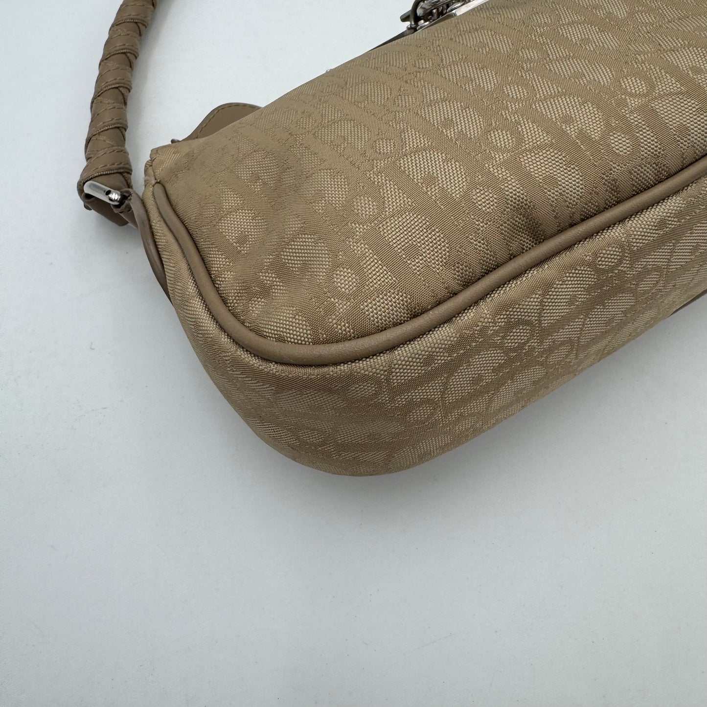 Christian Dior Beige Trotter Lovely Diorissimo Charm Shoulder