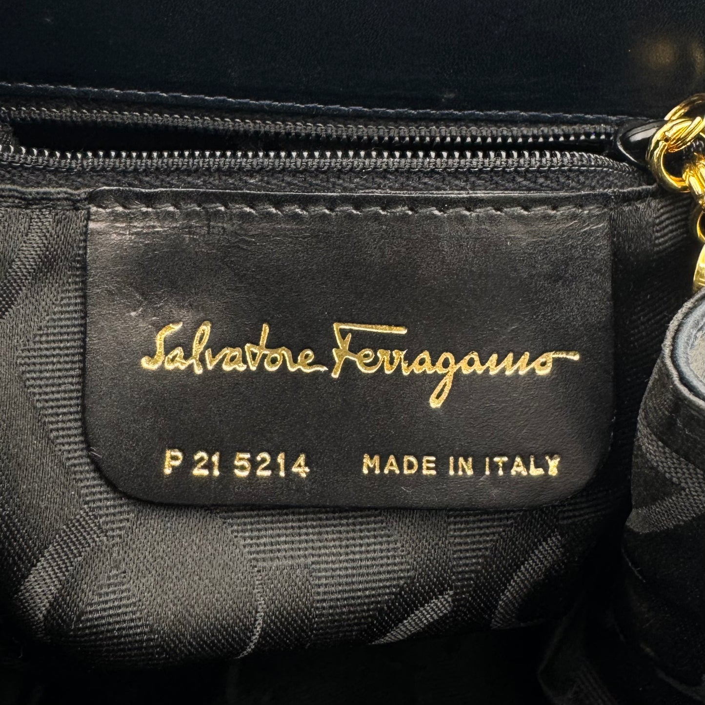 Salvatore Ferragamo Black Leather Top Handle Satchel GHW