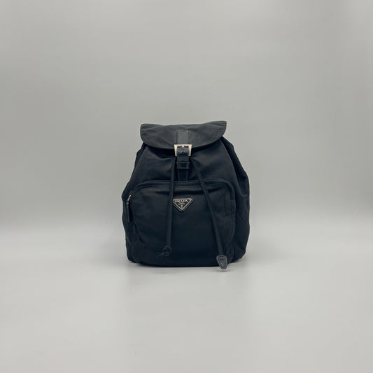 Prada Black Nylon Small Backpack