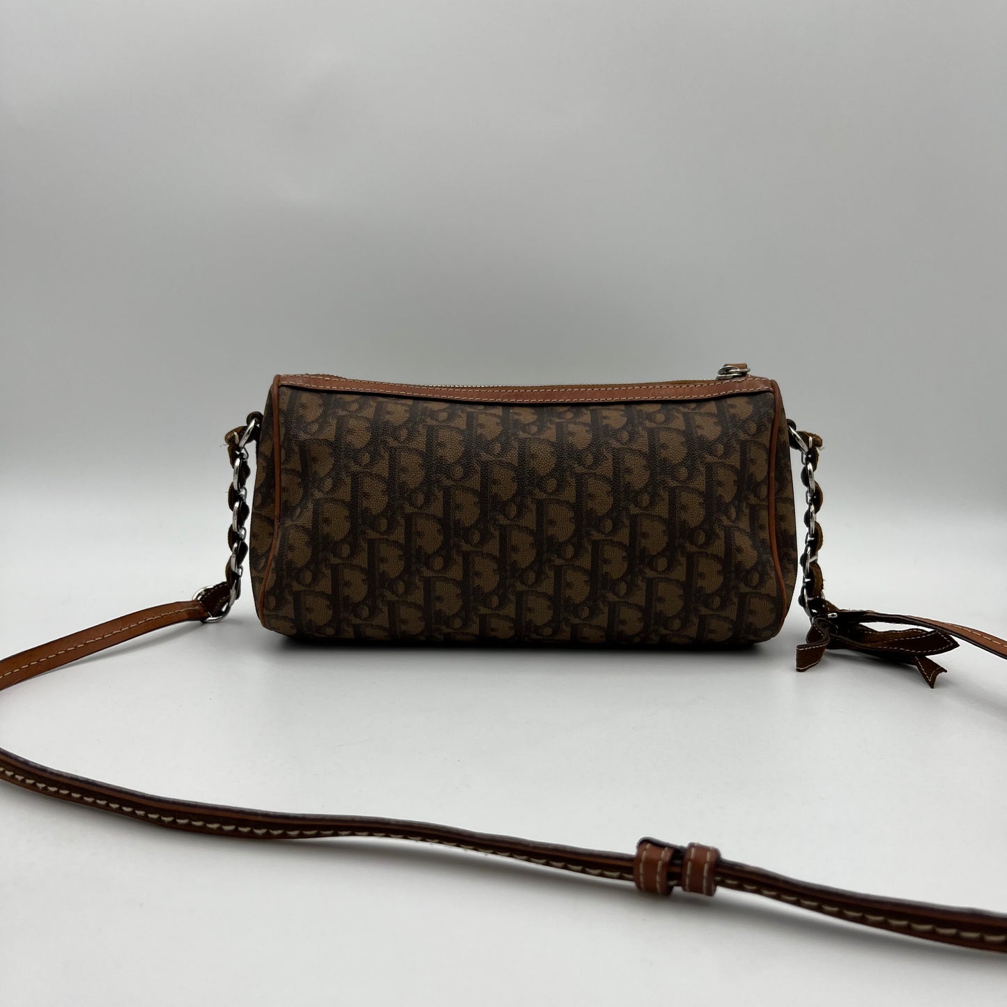Christian Dior Brown Romantique Trotter Heart Lock Shoulder Sling Bag