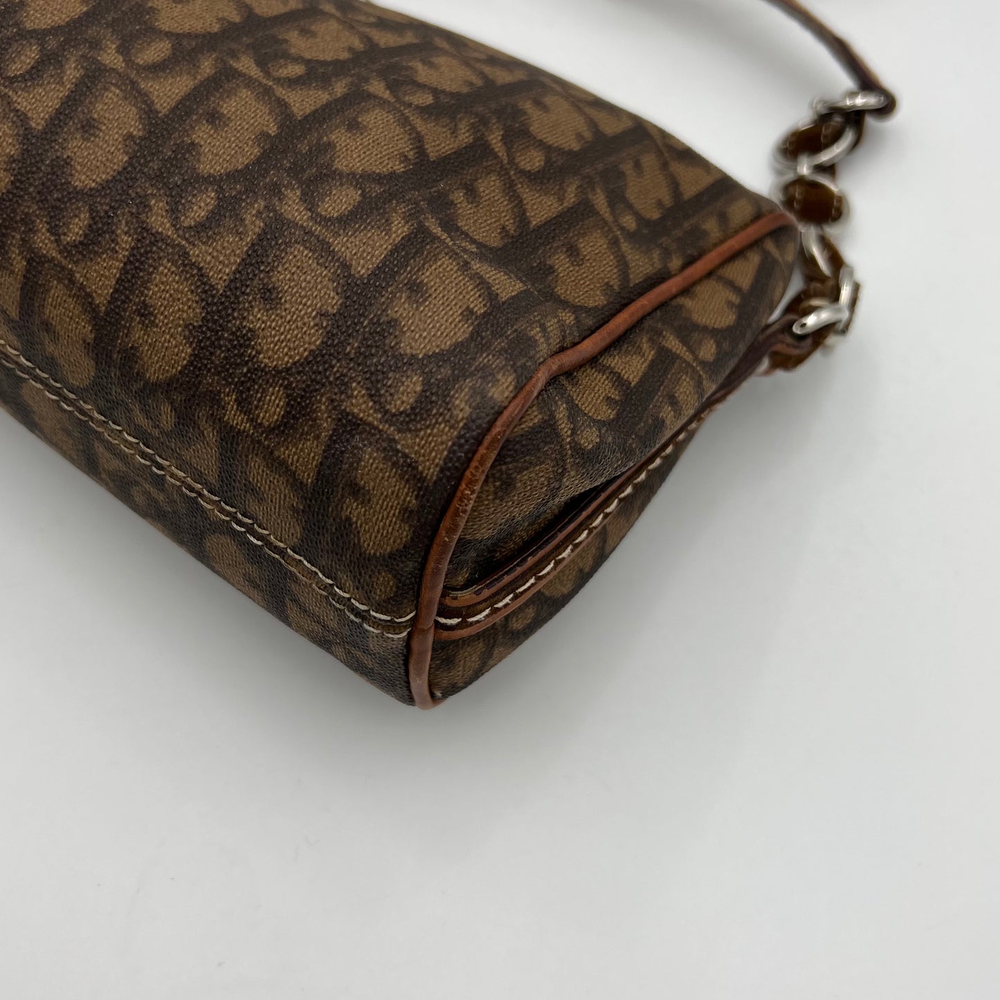 Christian Dior Brown Romantique Trotter Heart Lock Shoulder Sling Bag
