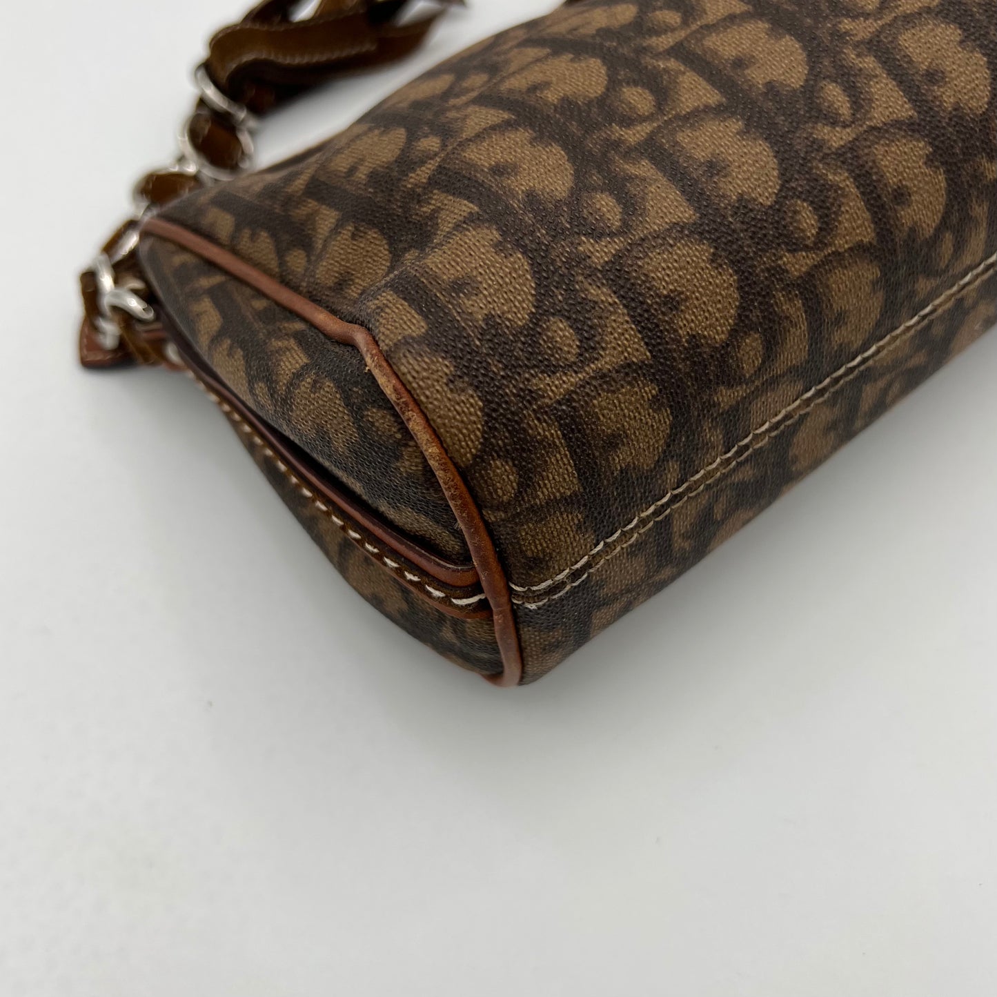 Christian Dior Brown Romantique Trotter Heart Lock Shoulder Sling Bag