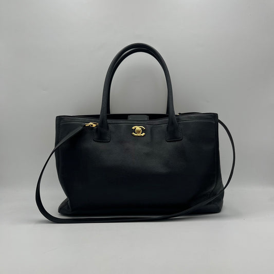 Chanel Black Leather Executive Cerf Tote