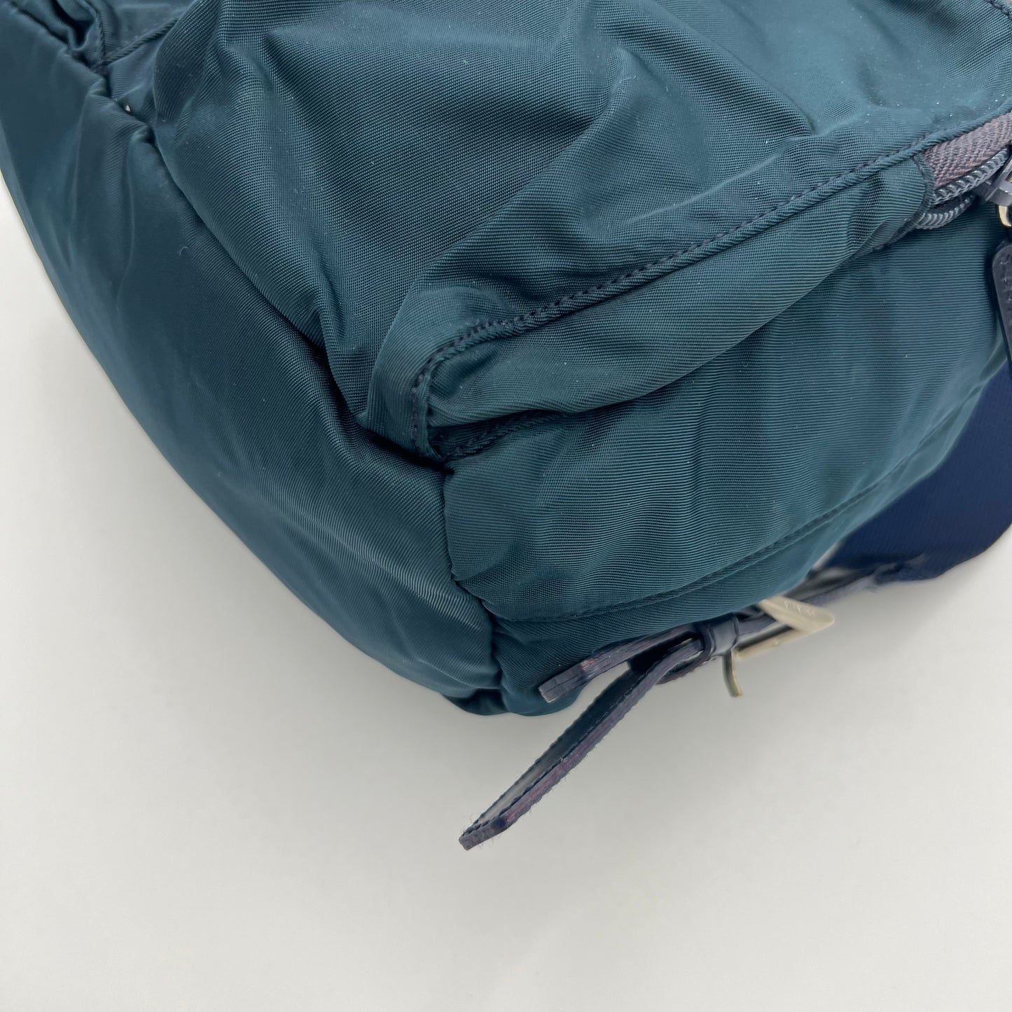 Prada Blue Green Nylon Small Backpack