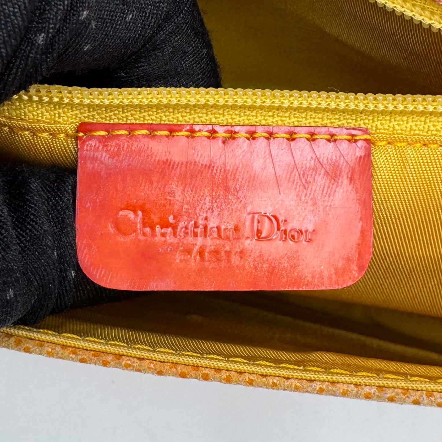 Christian Dior Orange and Red Sunset Malice Pearl Shoulder Bag GHW
