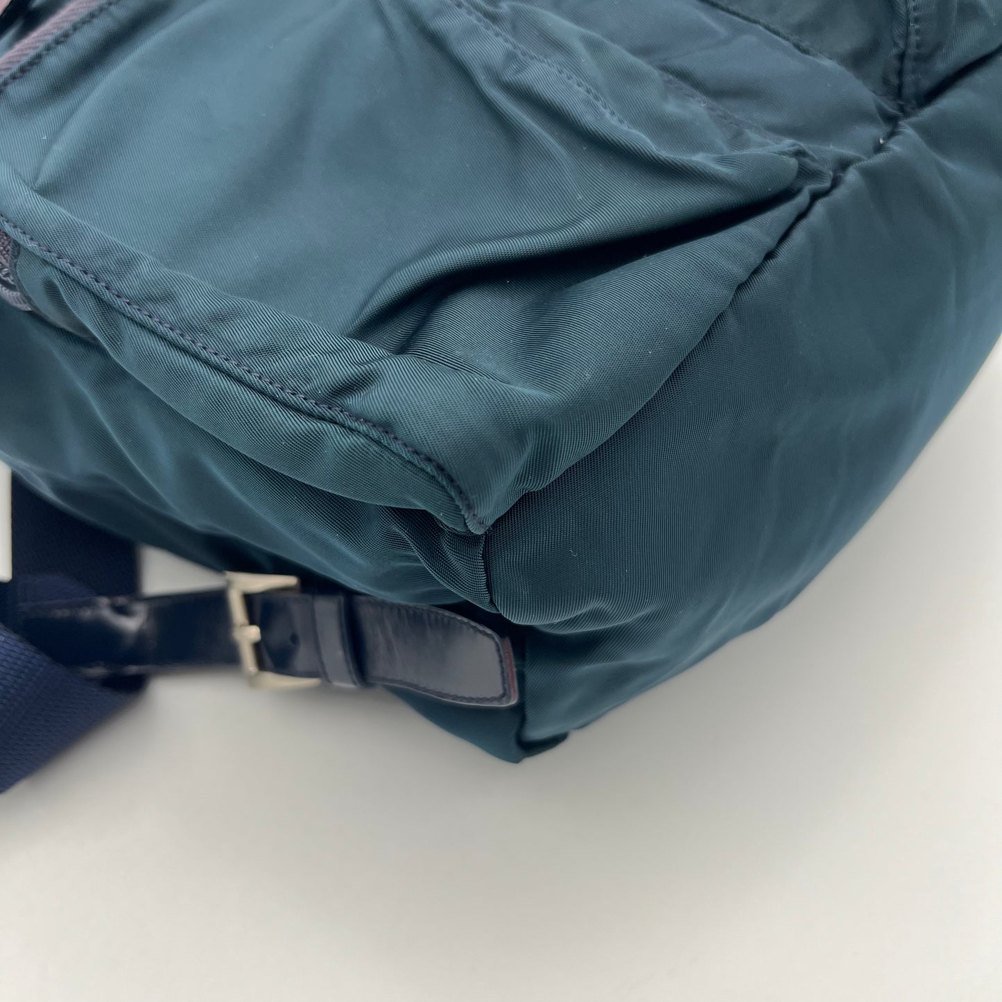 Prada Blue Green Nylon Small Backpack