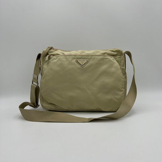Prada Beige Nylon Messenger Crossbody