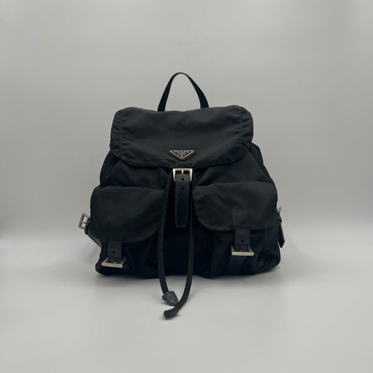 Prada Black Nylon Medium Backpack