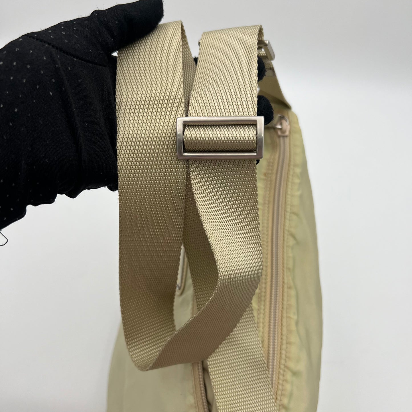 Prada Beige Nylon Messenger Crossbody