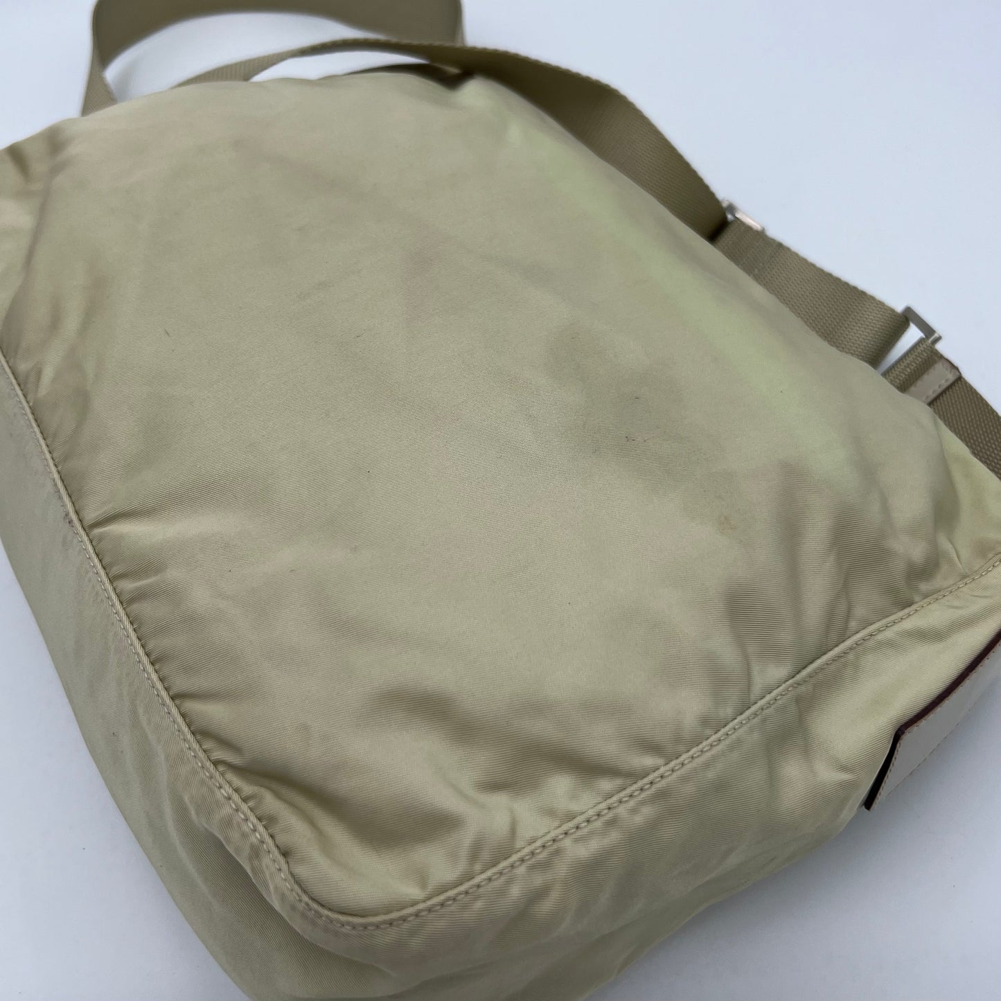 Prada Beige Nylon Messenger Crossbody