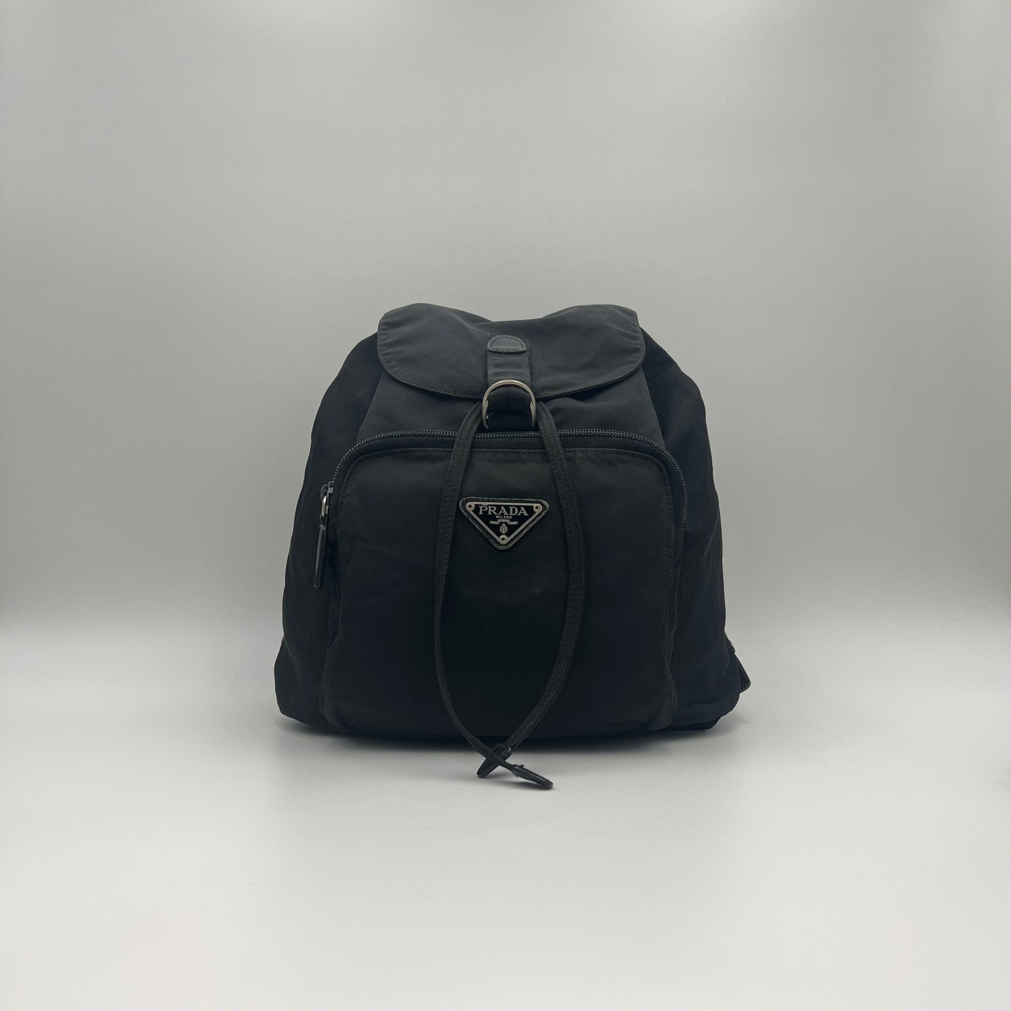 Prada Black Nylon Medium Backpack