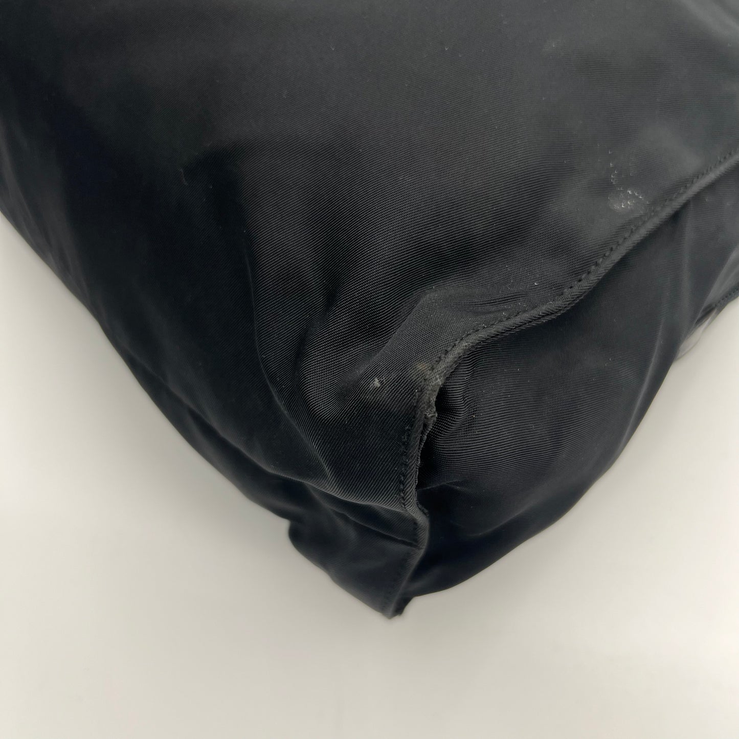 Prada Black Nylon and Leather Long Strap Tote