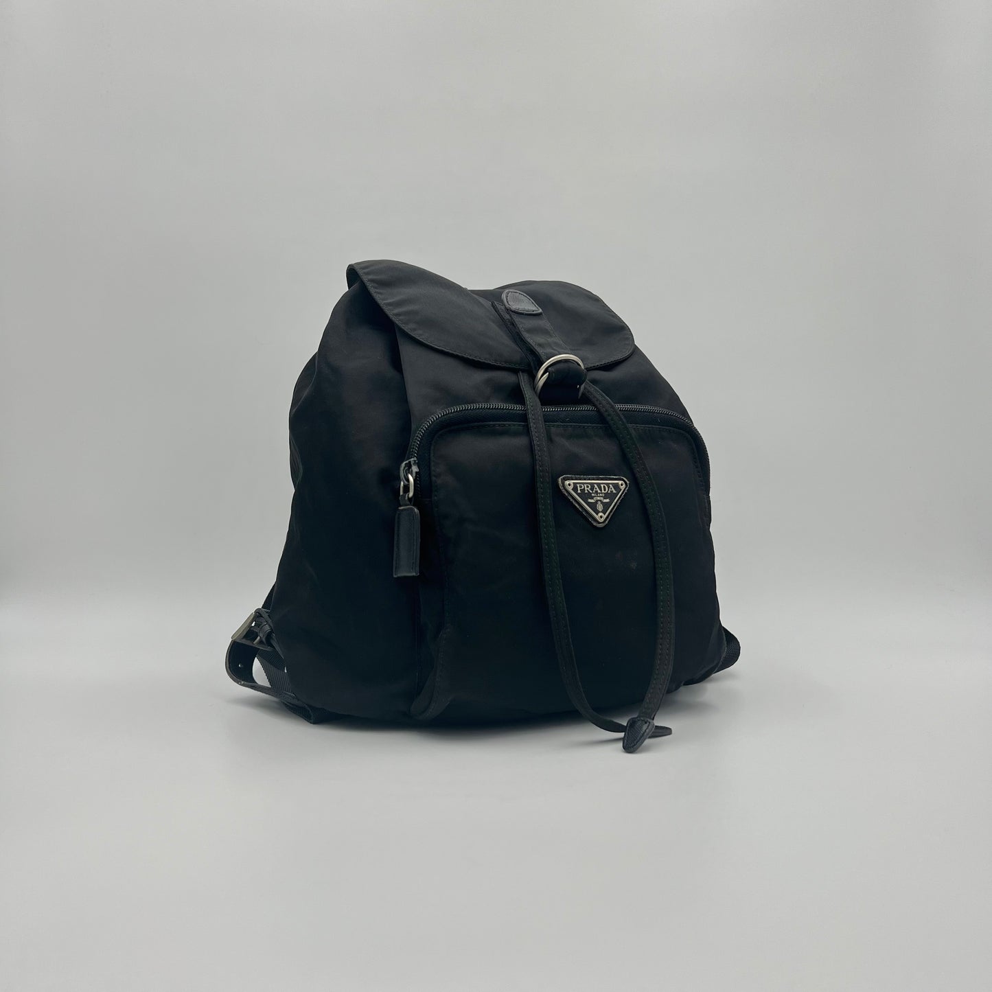 Prada Black Nylon Medium Backpack