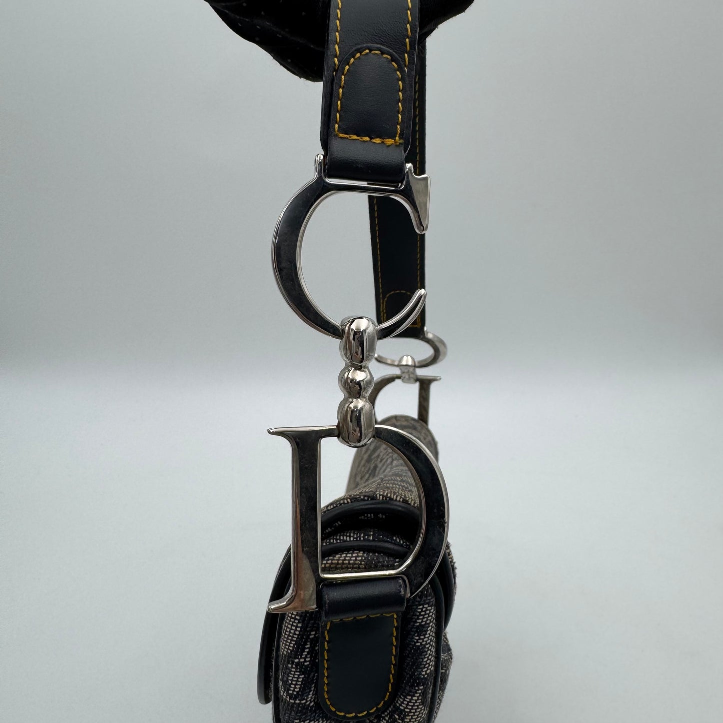 Christian Dior Blue Monogram Canvas Saddle SHW