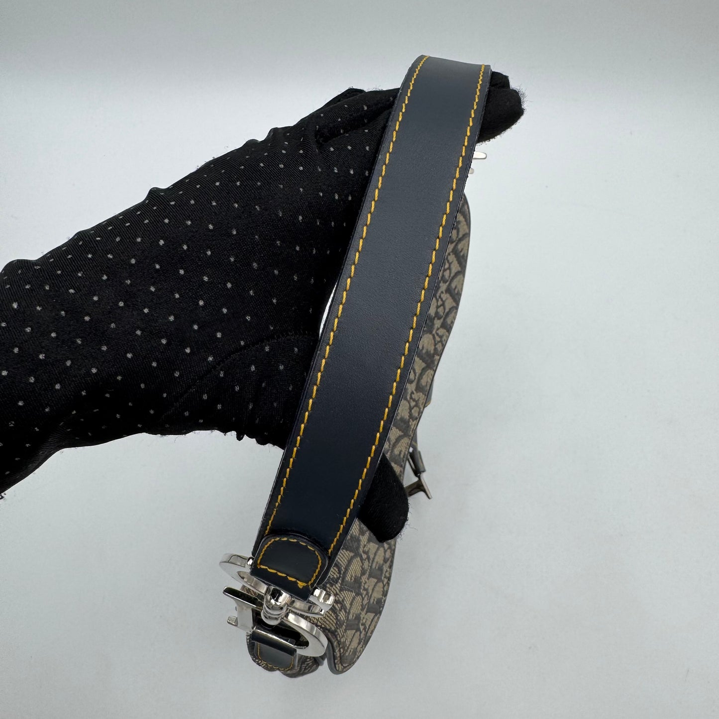 Christian Dior Blue Monogram Canvas Saddle SHW