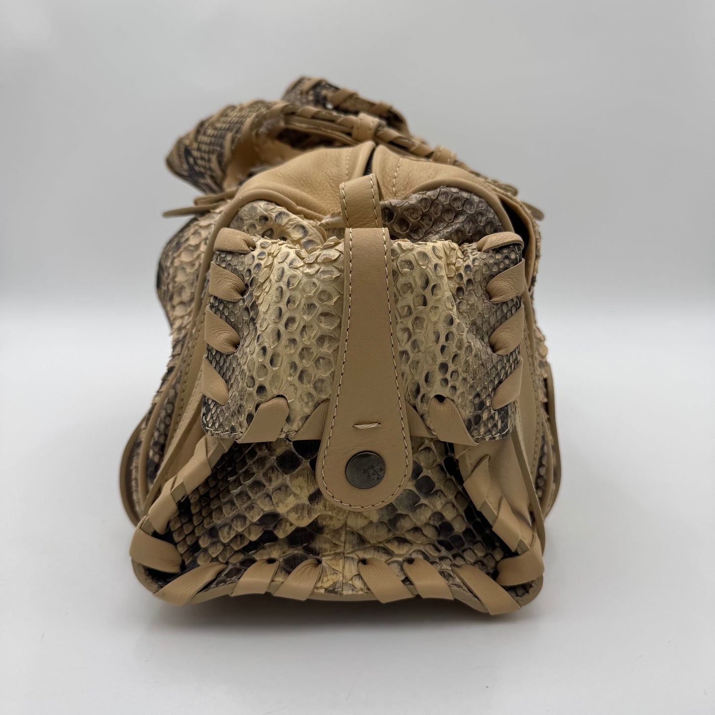 Chloe Beige Python and Leather Large Silverado