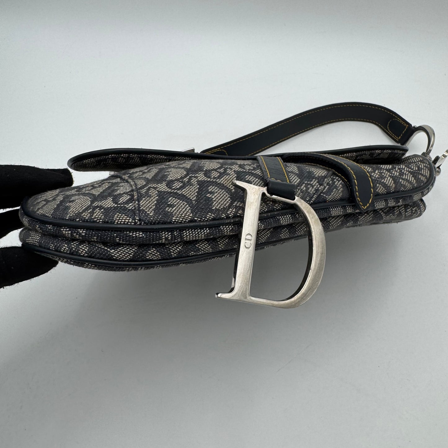 Christian Dior Blue Monogram Canvas Saddle SHW