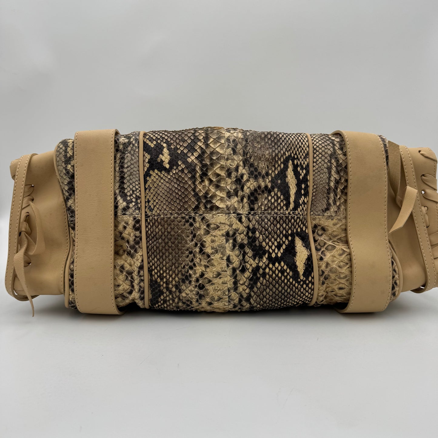 Chloe Beige Python and Leather Large Silverado