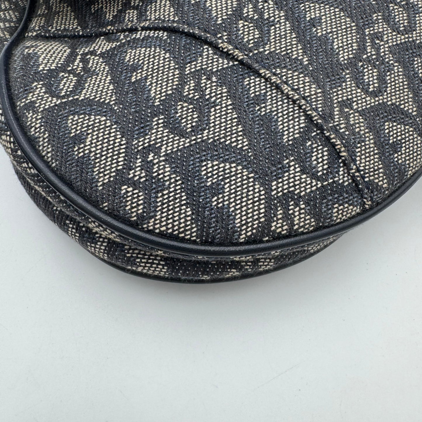 Christian Dior Blue Monogram Canvas Saddle SHW