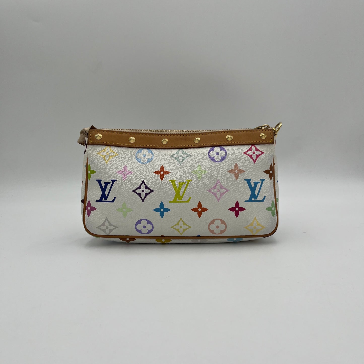 LV Takashi Murakami White Multicolor Pochette