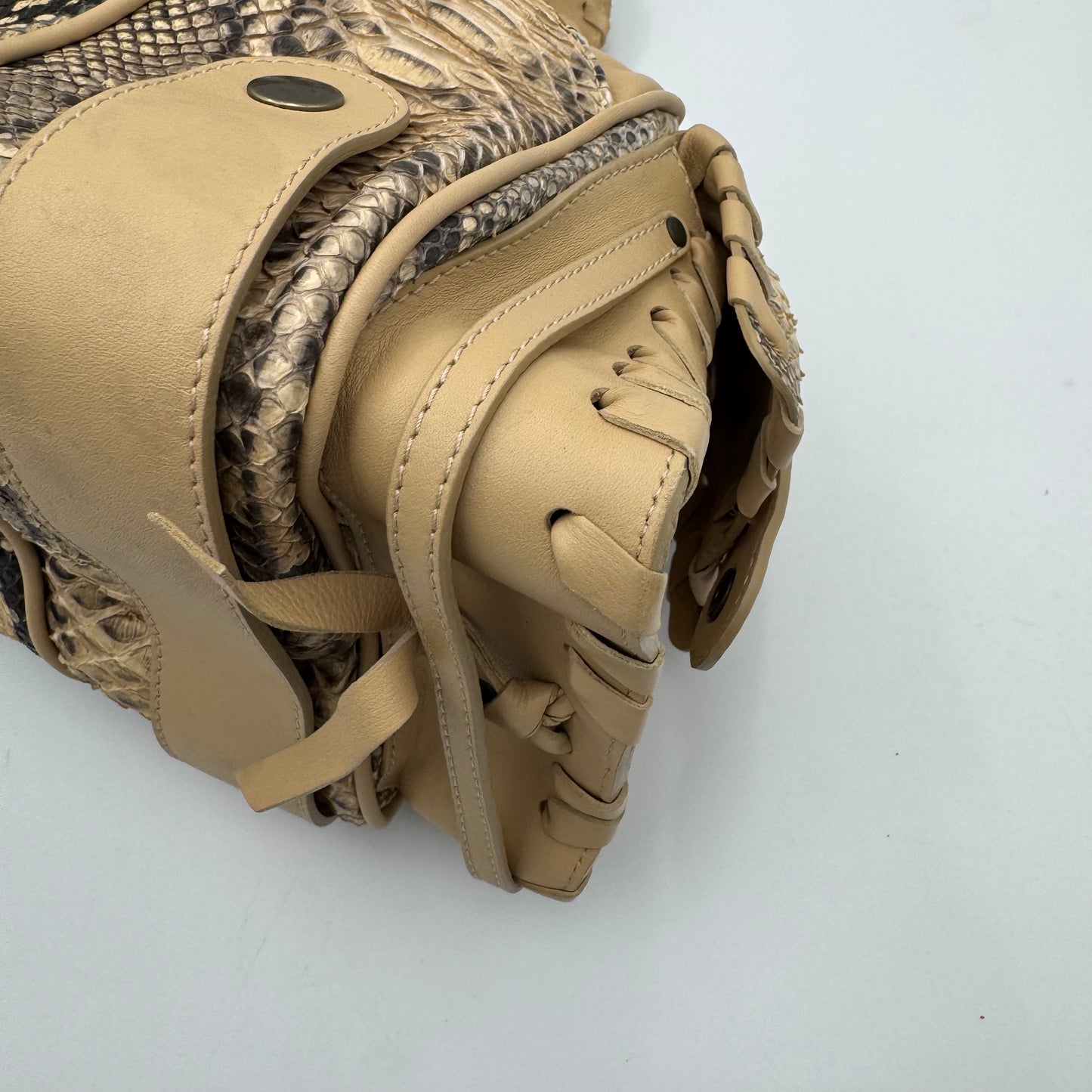Chloe Beige Python and Leather Large Silverado