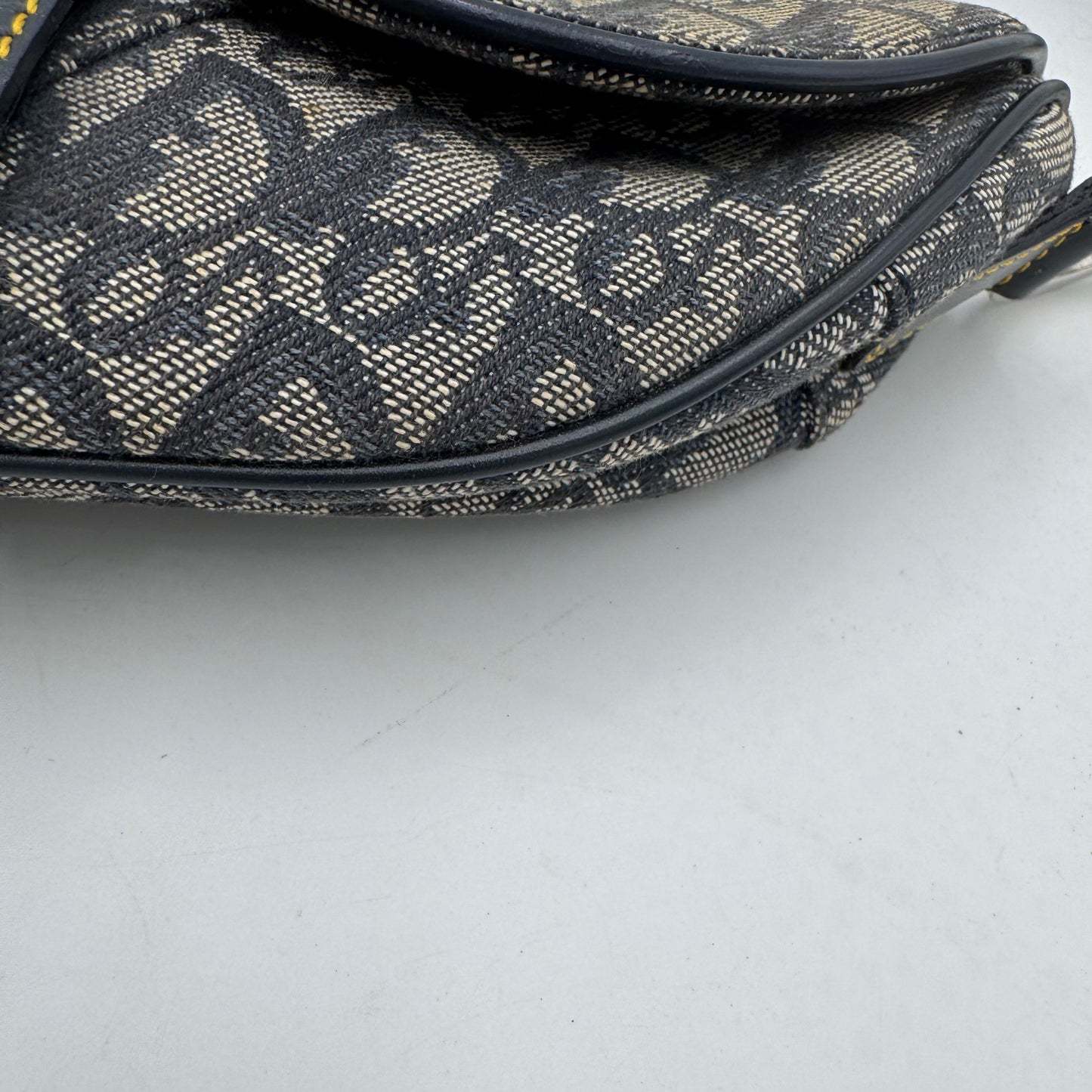 Christian Dior Blue Monogram Canvas Saddle SHW