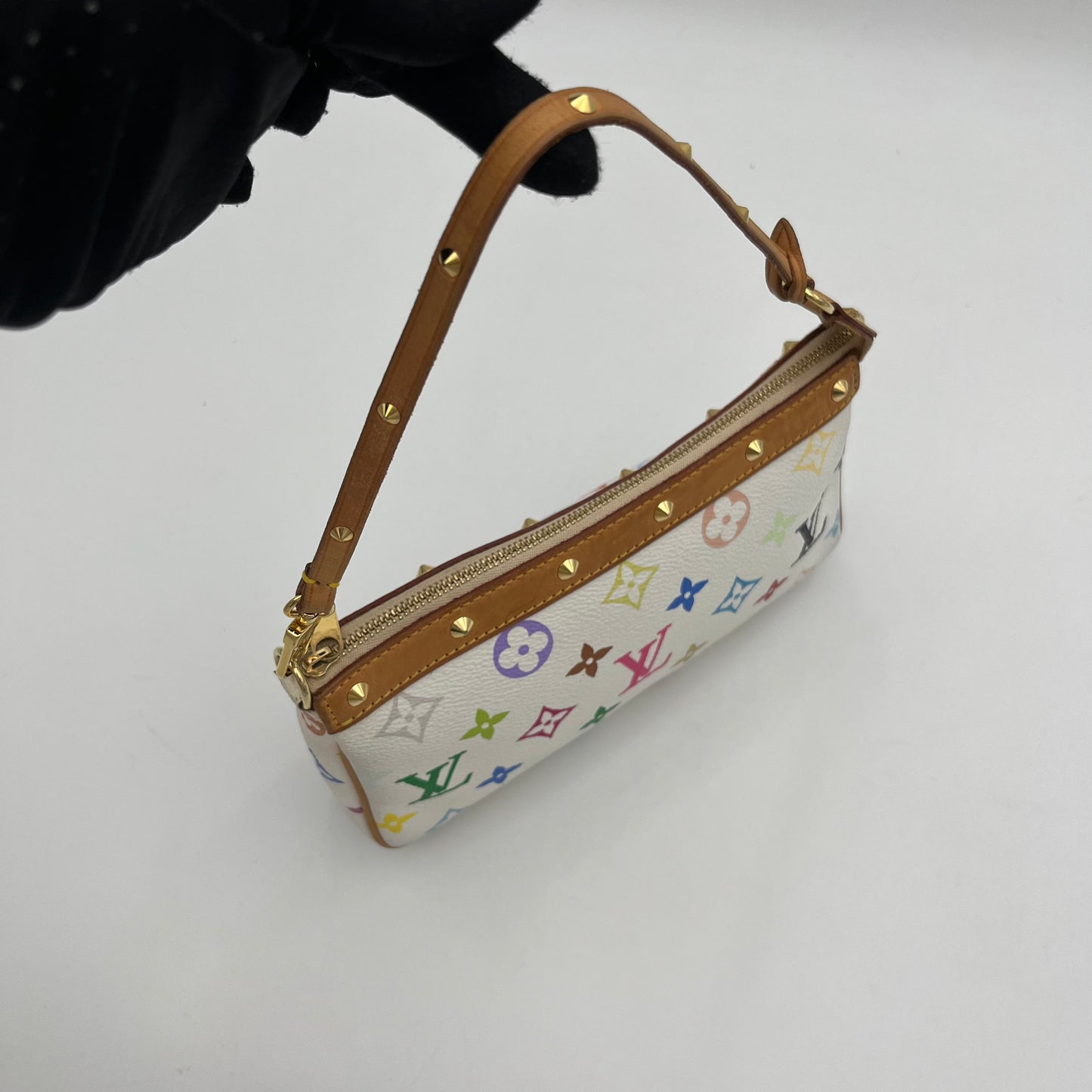 LV Takashi Murakami White Multicolor Pochette