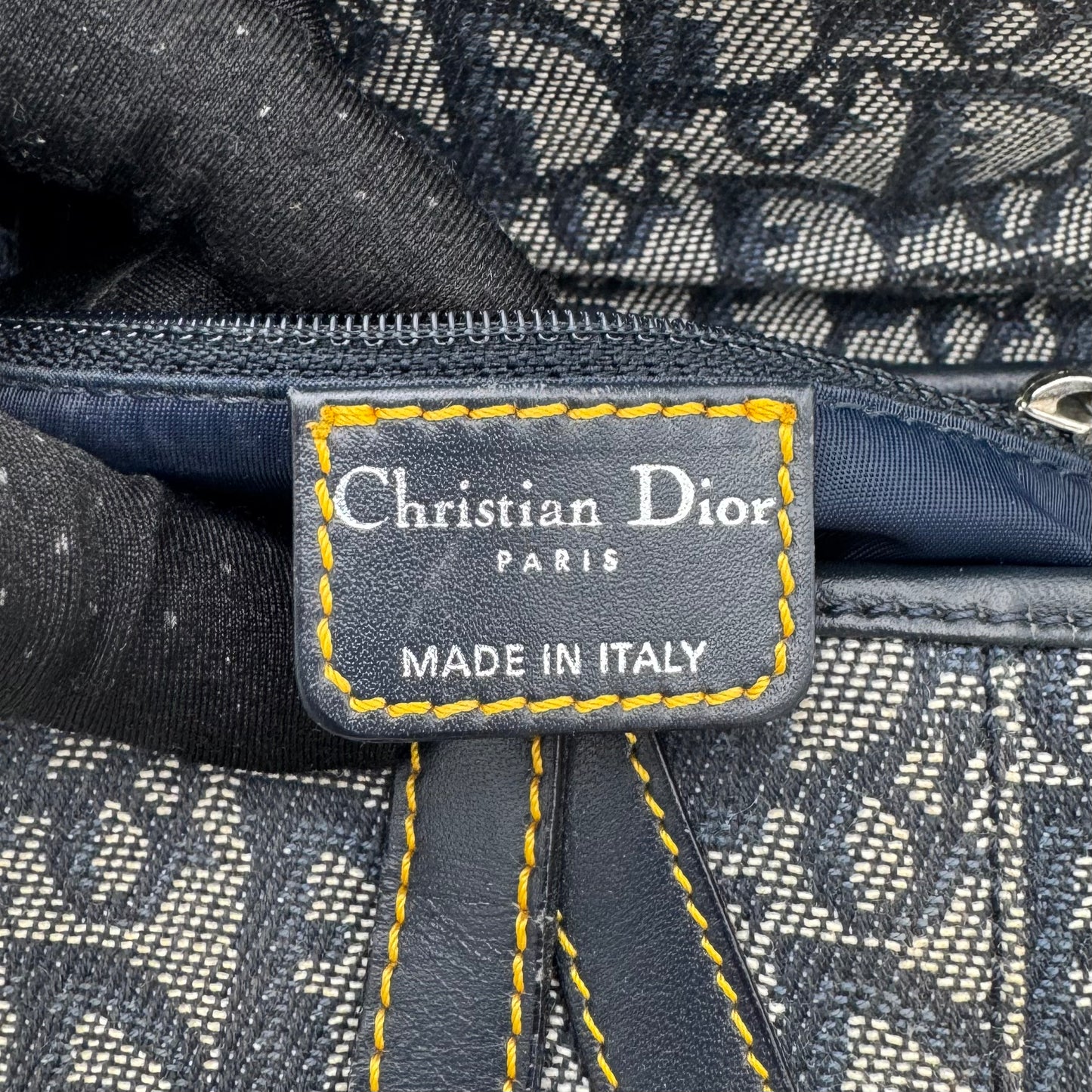 Christian Dior Blue Monogram Canvas Saddle SHW