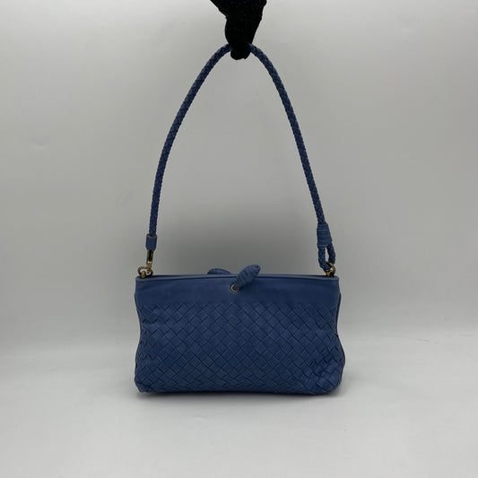 Bottega Veneta Blue Intrecciato Pochette