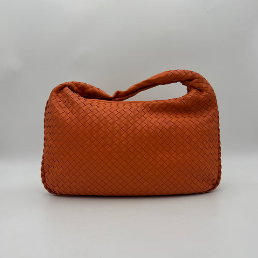 Bottega Veneta Orange Intrecciato Hobo Bag