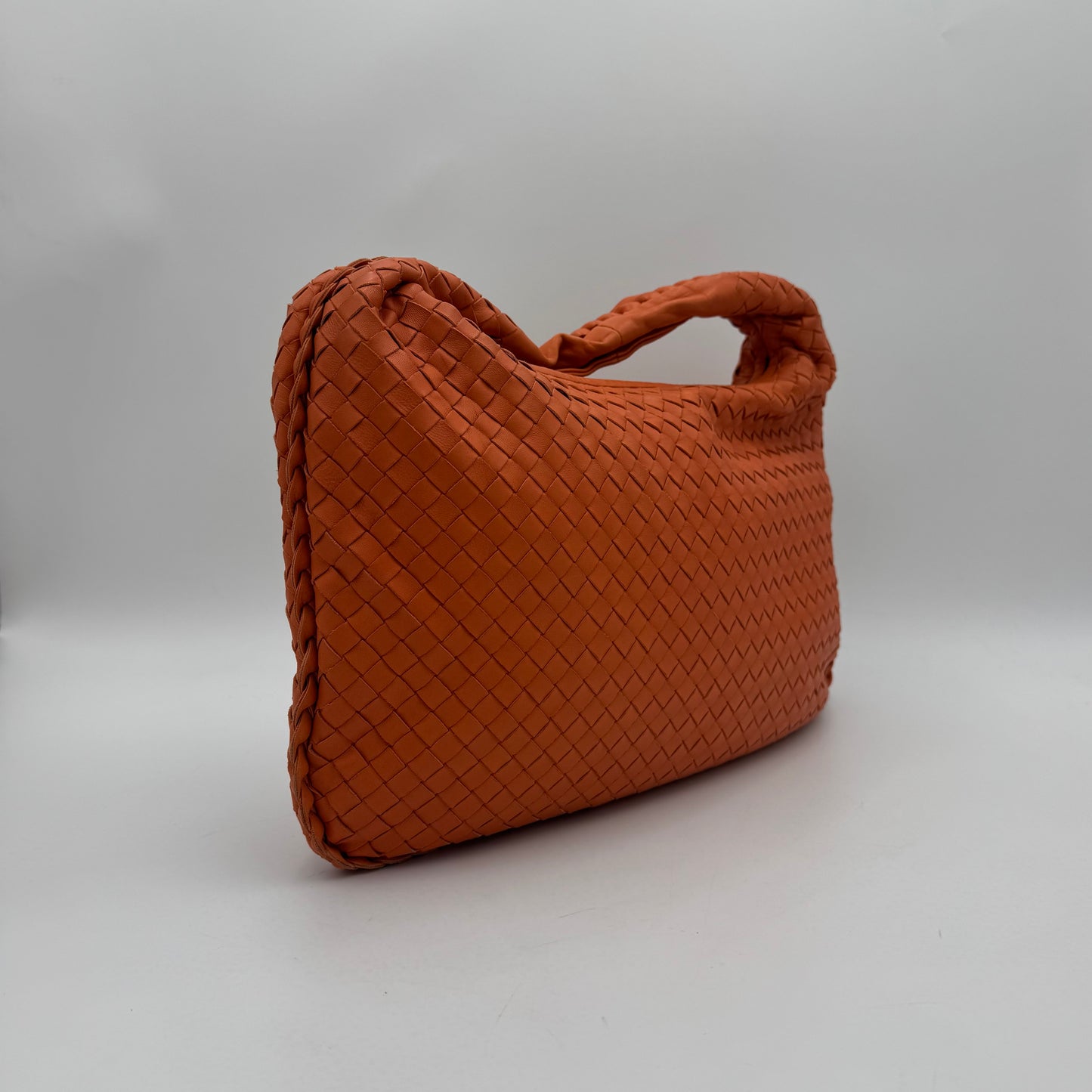 Bottega Veneta Orange Intrecciato Hobo Bag
