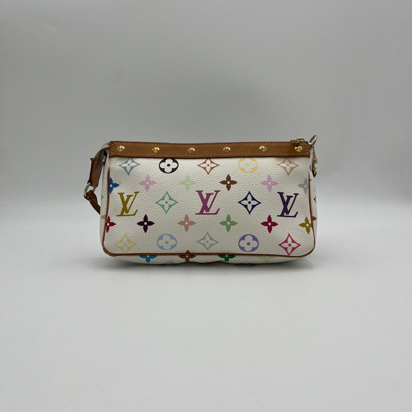 LV Takashi Murakami White Multicolor Pochette