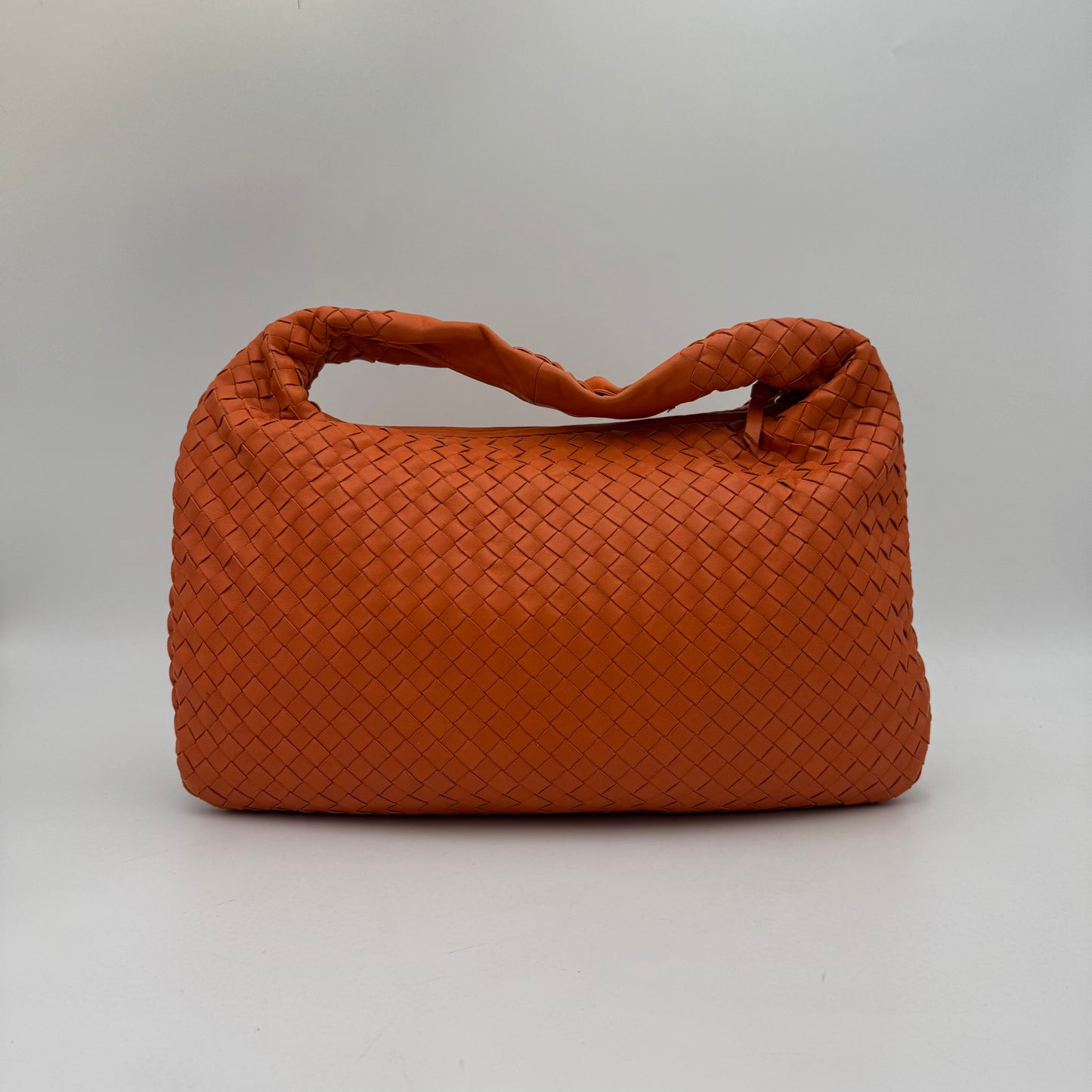 Bottega Veneta Orange Intrecciato Hobo Bag